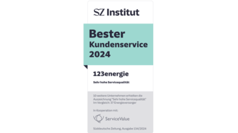 123energie gewinnt den Award für das beste Preis-Leistungs-Verhältnis