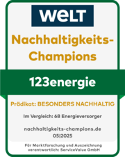 123energie: Nachhaltigkeitschampion