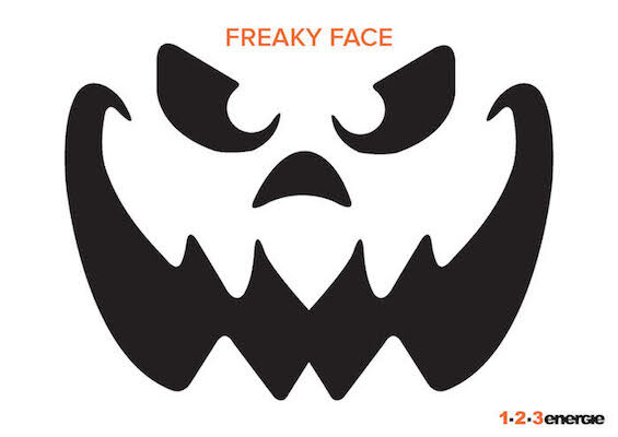 Halloween, Schnitzvorlage, freaky face