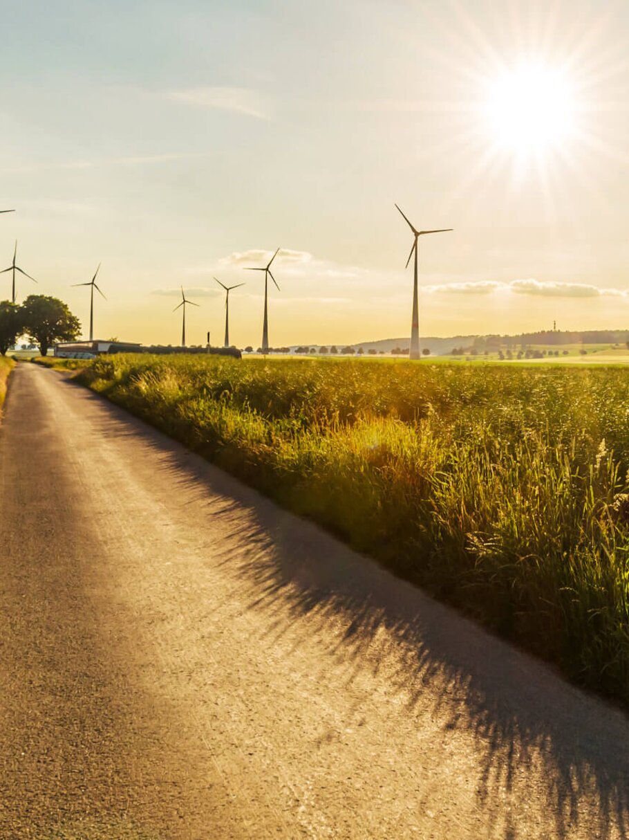 Windturbinen als Zeichen von Energierevolutionen