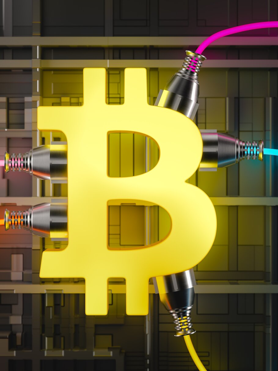 Symbolbild zu Stromkosten von Bitcoin – Verbindung zwischen Energieverbrauch und Kryptowährung