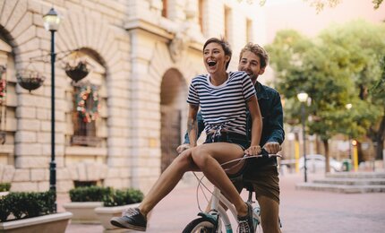 Fahrrad, Menschen, Freude